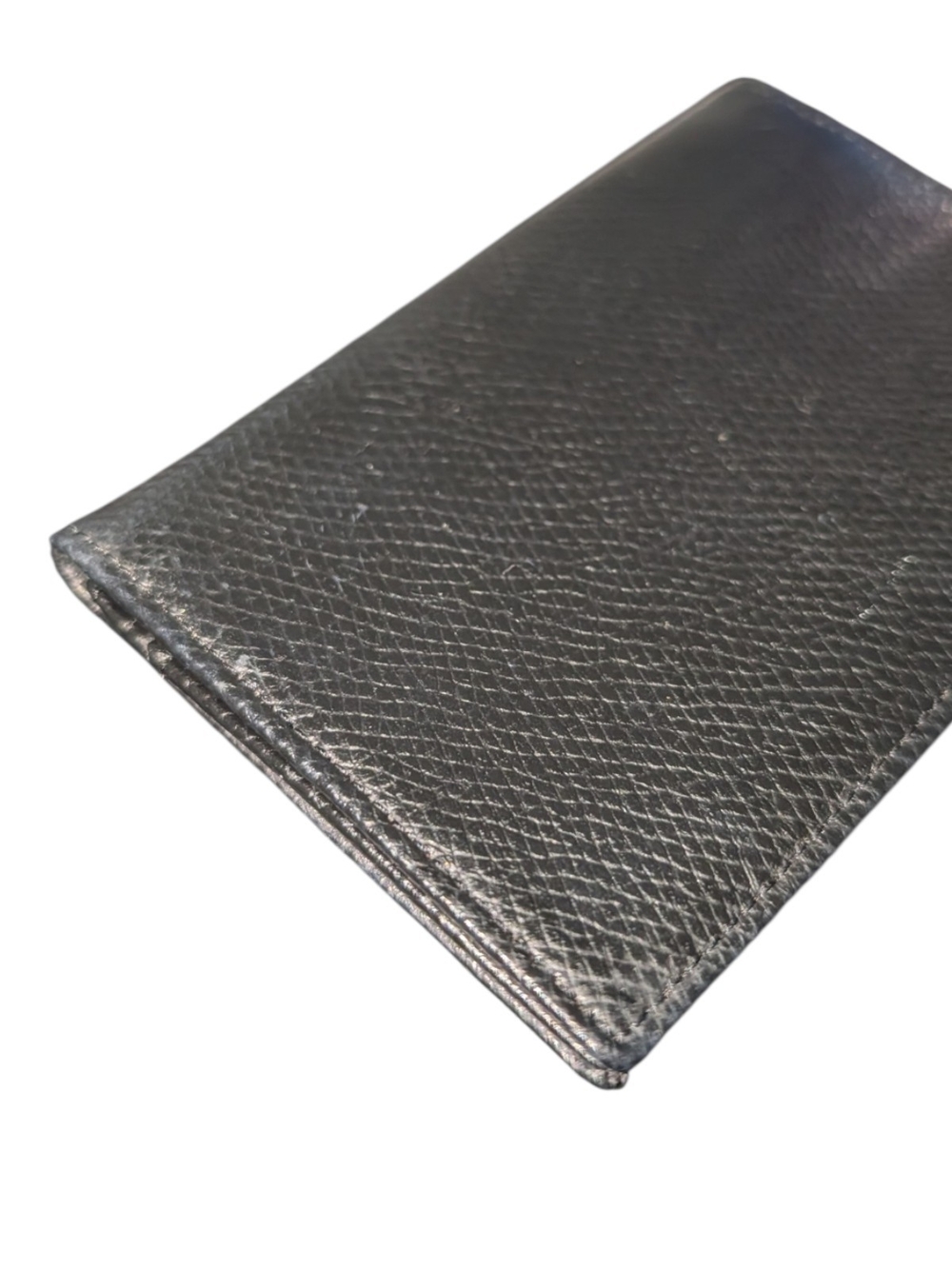 Valentino Garavani Black Pebbled Calf Skin Leather Bifold Card Wallet - Picture 7 of 7